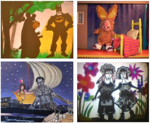 collage of puppet theatre